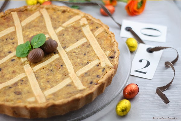 Se questo è un uovo - Pastiera con amaretti e cioccolato