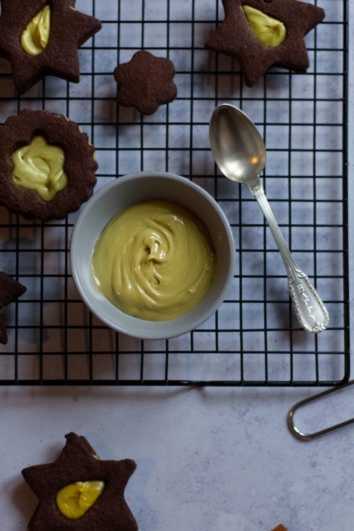 Biscotti al cacao con crema di pistacchio - Crema di pistacchio