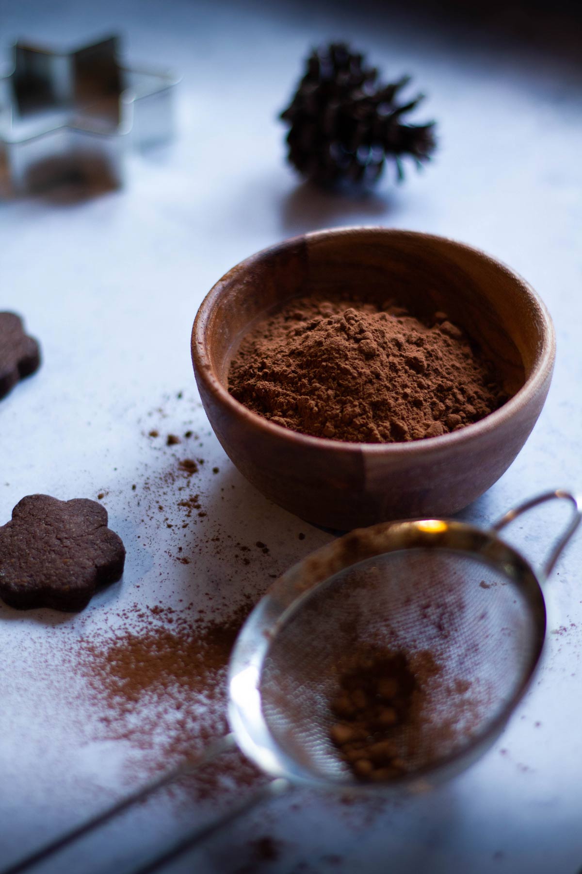 Biscotti al cacao con crema di pistacchio - cacao